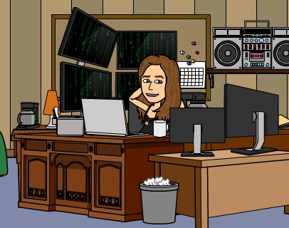 ellen at desk